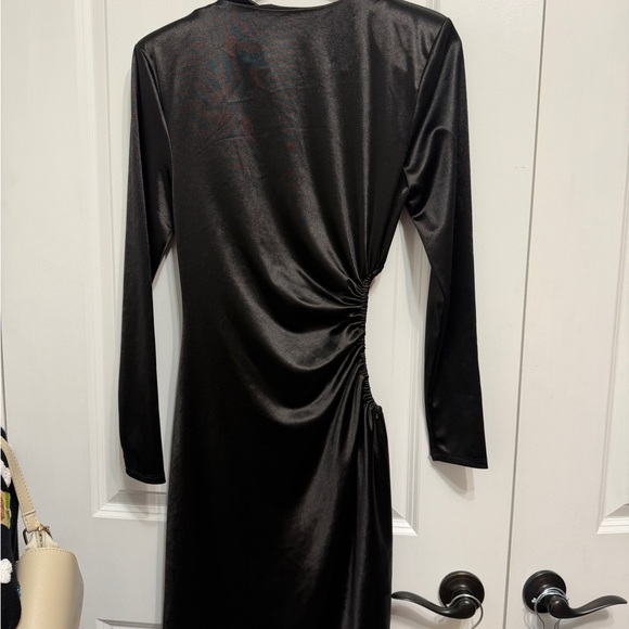 Michael Costello Asymmetrical Black Formal Dress with Side Detail‎ - Picture 6 of 6